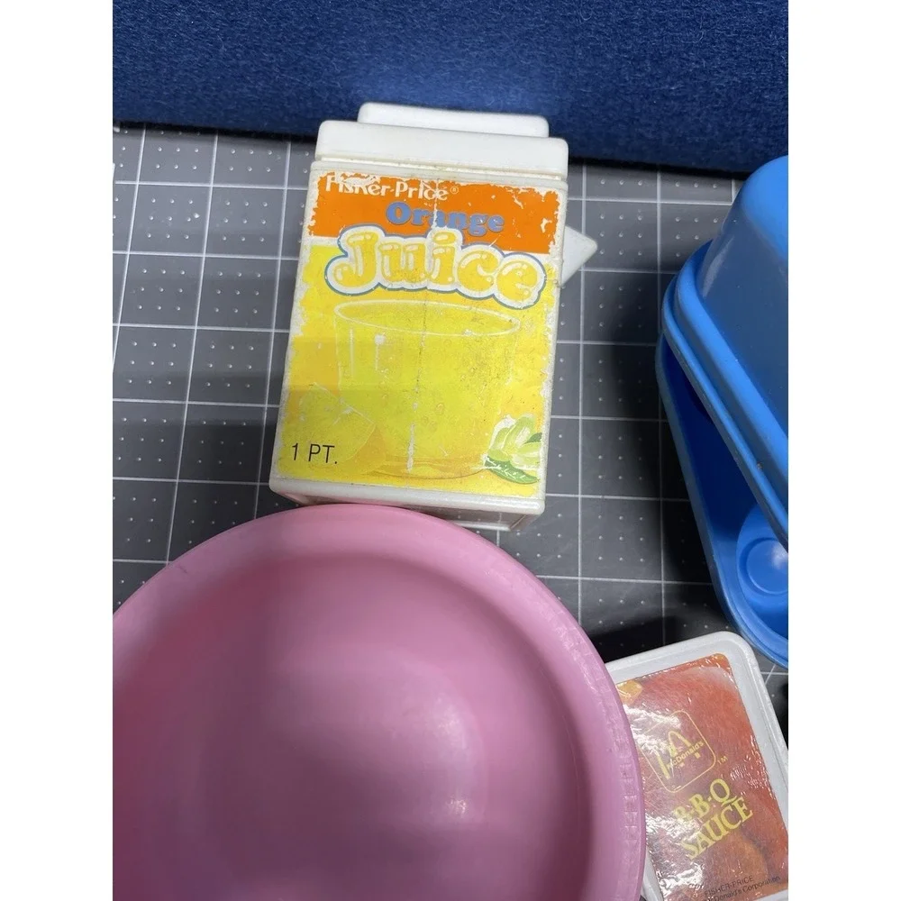 1987‎ Fisher Price Fun with Food Play Skillet Works Pretend Play Huge Lot Read